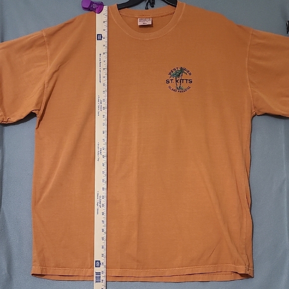 ISLAND GROOVE Men's Orange St. Kitts Short Sleeve Graphic T-Shirt - Size 3XL - Picture 7 of 10